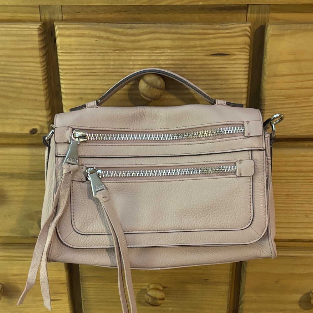 Elegant Pink Leather Handbag